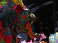 An Alebrije is seen during the 16th edition of the traditional Monumental Alebrijes parade organized by the Museum of Popular Art (MAP). The...