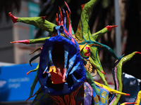 An Alebrije is seen during the 16th edition of the traditional Monumental Alebrijes parade organized by the Museum of Popular Art (MAP). The...