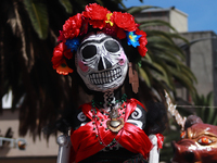 An Alebrije is seen during the 16th edition of the traditional Monumental Alebrijes parade organized by the Museum of Popular Art (MAP). The...