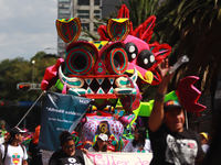 An Alebrije is seen during the 16th edition of the traditional Monumental Alebrijes parade organized by the Museum of Popular Art (MAP). The...