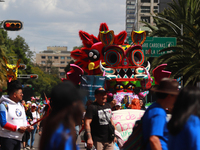 An Alebrije is seen during the 16th edition of the traditional Monumental Alebrijes parade organized by the Museum of Popular Art (MAP). The...