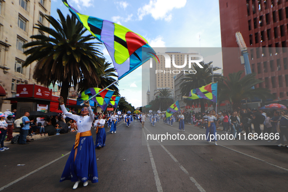 A person participates in the 16th edition of the traditional Monumental Alebrijes parade organized by the Museum of Popular Art (MAP). The p...