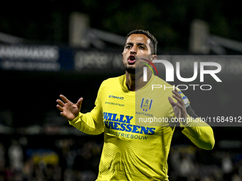 RKC midfielder Mohamed Ihattaren plays during the match between RKC and Twente at the Mandemakers Stadium in Waalwijk, Netherlands, on Octob...