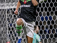 FC Twente midfielder Sem Steijn celebrates the 0-1 goal during the match between RKC and Twente at the Mandemakers Stadium in Waalwijk, Neth...