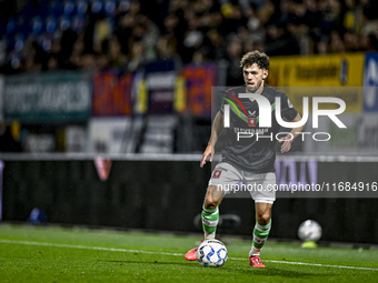 FC Twente forward Mitchell van Bergen plays during the match between RKC and Twente at the Mandemakers Stadium in Waalwijk, Netherlands, on...