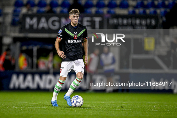 FC Twente defender Max Bruns plays during the match between RKC and Twente at the Mandemakers Stadium in Waalwijk, Netherlands, on October 1...