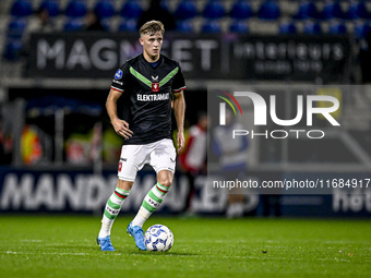 FC Twente defender Max Bruns plays during the match between RKC and Twente at the Mandemakers Stadium in Waalwijk, Netherlands, on October 1...