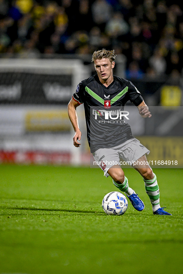 FC Twente midfielder Sem Steijn plays during the match between RKC and Twente at the Mandemakers Stadium in Waalwijk, Netherlands, on Octobe...