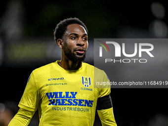 RKC forward Denilho Cleonise plays during the match between RKC and Twente at the Mandemakers Stadium in Waalwijk, Netherlands, on October 1...