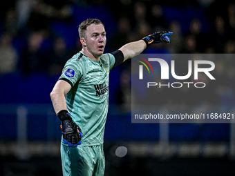 RKC goalkeeper Yanick van Osch plays during the match between RKC and Twente at the Mandemakers Stadium in Waalwijk, Netherlands, on October...