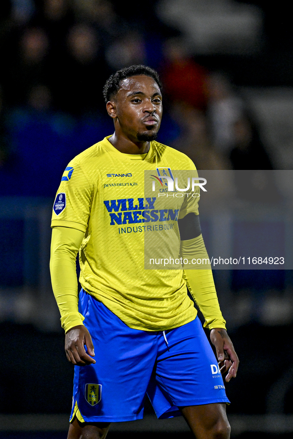 RKC defender Juan Familia-Castillo plays during the match between RKC and Twente at the Mandemakers Stadium in Waalwijk, Netherlands, on Oct...