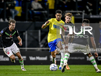 RKC forward Richonell Margaret plays during the match between RKC and Twente at the Mandemakers Stadium in Waalwijk, Netherlands, on October...