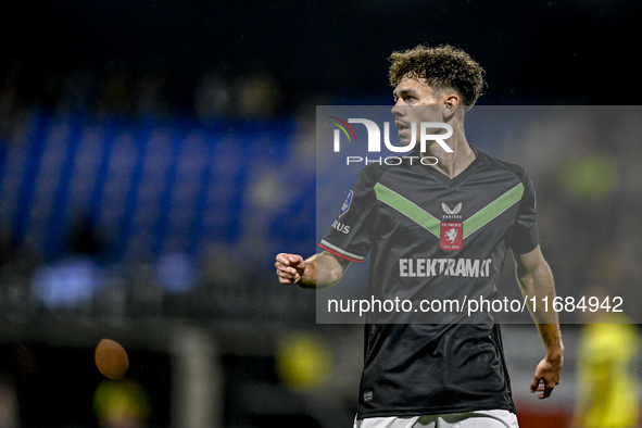 FC Twente forward Mitchell van Bergen plays during the match between RKC and Twente at the Mandemakers Stadium in Waalwijk, Netherlands, on...