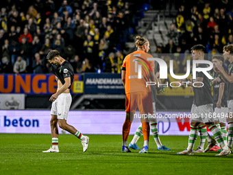 FC Twente forward Ricky van Wolfswinkel is in tears after the minute of silence for his father-in-law Johan Neeskens during the match betwee...