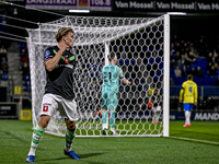 FC Twente midfielder Sem Steijn celebrates the 0-1 goal during the match between RKC and Twente at the Mandemakers Stadium in Waalwijk, Neth...