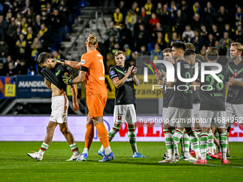 FC Twente forward Ricky van Wolfswinkel is in tears after the minute of silence for his father-in-law Johan Neeskens during the match betwee...