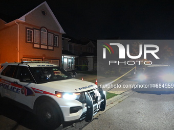 One adult victim is killed after a shooting in Markham, Canada, on October 19, 2024. York Regional Police respond to an emergency call on Sa...