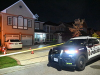 One adult victim is killed after a shooting in Markham, Canada, on October 19, 2024. York Regional Police respond to an emergency call on Sa...