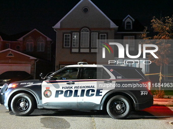 One adult victim is killed after a shooting in Markham, Canada, on October 19, 2024. York Regional Police respond to an emergency call on Sa...