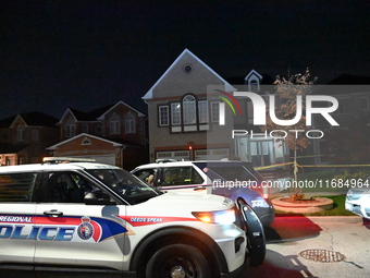 One adult victim is killed after a shooting in Markham, Canada, on October 19, 2024. York Regional Police respond to an emergency call on Sa...