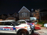 One adult victim is killed after a shooting in Markham, Canada, on October 19, 2024. York Regional Police respond to an emergency call on Sa...