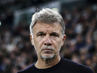 Lazio coach Marco Baroni poses for a photograph before the Serie A football match number 8, Juventus versus Lazio, at the Allianz Stadium in...