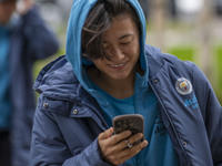 Ayaka Yamashita #31 (GK) of Manchester City W.F.C. arrives at the Joie Stadium during the Barclays FA Women's Super League match between Man...