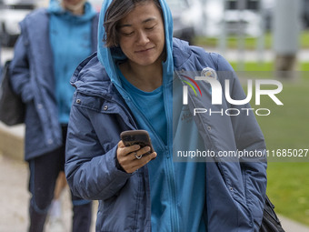 Ayaka Yamashita #31 (GK) of Manchester City W.F.C. arrives at the Joie Stadium during the Barclays FA Women's Super League match between Man...