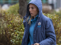 Alex Greenwood #5 of Manchester City W.F.C. arrives at the Joie Stadium during the Barclays FA Women's Super League match between Manchester...