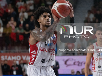 Justin Gray of Openjobmetis Varese plays during the LBA Italy Championship match between Openjobmetis Varese and Trapani Shark in Varese, It...