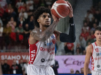 Justin Gray of Openjobmetis Varese plays during the LBA Italy Championship match between Openjobmetis Varese and Trapani Shark in Varese, It...