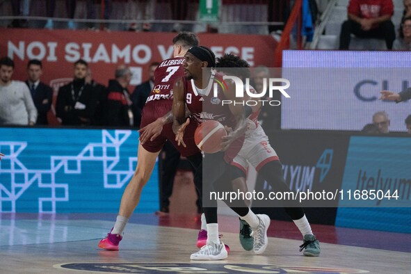 Langston Galloway of Trapani Shark plays during the LBA Italy Championship match between Openjobmetis Varese and Trapani Shark in Varese, It...