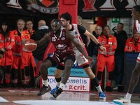 Akwasi Yeboah of Trapani Shark plays during the LBA Italy Championship match between Openjobmetis Varese and Trapani Shark in Varese, Italy,...