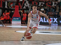 Matteo Librizzi of Openjobmetis Varese participates in the LBA Italy Championship match between Openjobmetis Varese and Trapani Shark in Var...