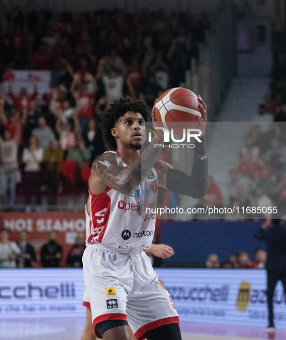 Justin Gray of Openjobmetis Varese plays during the LBA Italy Championship match between Openjobmetis Varese and Trapani Shark in Varese, It...