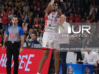 Jaylen Hands of Openjobmetis Varese plays during the LBA Italy Championship match between Openjobmetis Varese and Trapani Shark in Varese, I...