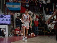 Matteo Librizzi of Openjobmetis Varese participates in the LBA Italy Championship match between Openjobmetis Varese and Trapani Shark in Var...