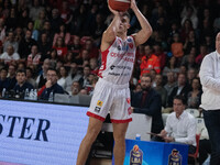 Matteo Librizzi of Openjobmetis Varese participates in the LBA Italy Championship match between Openjobmetis Varese and Trapani Shark in Var...