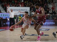 Matteo Librizzi of Openjobmetis Varese participates in the LBA Italy Championship match between Openjobmetis Varese and Trapani Shark in Var...