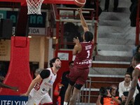 JD Notae of Trapani Shark participates in the LBA Italy Championship match between Openjobmetis Varese and Trapani Shark in Varese, Italy, o...