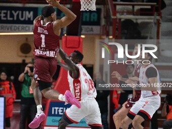 JD Notae of Trapani Shark participates in the LBA Italy Championship match between Openjobmetis Varese and Trapani Shark in Varese, Italy, o...