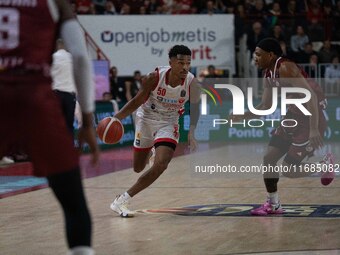 Jaylen Hands of Openjobmetis Varese plays during the LBA Italy Championship match between Openjobmetis Varese and Trapani Shark in Varese, I...