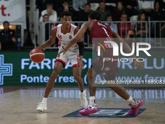 Jaylen Hands of Openjobmetis Varese plays during the LBA Italy Championship match between Openjobmetis Varese and Trapani Shark in Varese, I...