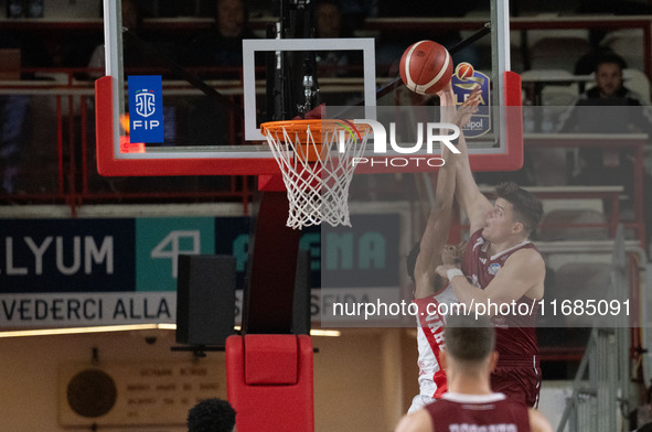 Amar Alibegovic of Trapani Shark plays during the LBA Italy Championship match between Openjobmetis Varese and Trapani Shark in Varese, Ital...