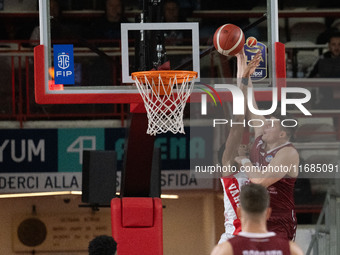 Amar Alibegovic of Trapani Shark plays during the LBA Italy Championship match between Openjobmetis Varese and Trapani Shark in Varese, Ital...