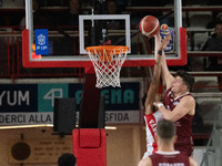 Amar Alibegovic of Trapani Shark plays during the LBA Italy Championship match between Openjobmetis Varese and Trapani Shark in Varese, Ital...