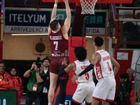 Amar Alibegovic of Trapani Shark plays during the LBA Italy Championship match between Openjobmetis Varese and Trapani Shark in Varese, Ital...