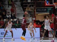 Justin Robinson of Trapani Shark plays during the LBA Italy Championship match between Openjobmetis Varese and Trapani Shark in Varese, Ital...