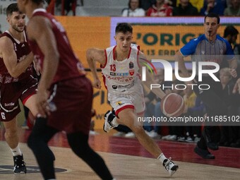 Matteo Librizzi of Openjobmetis Varese participates in the LBA Italy Championship match between Openjobmetis Varese and Trapani Shark in Var...