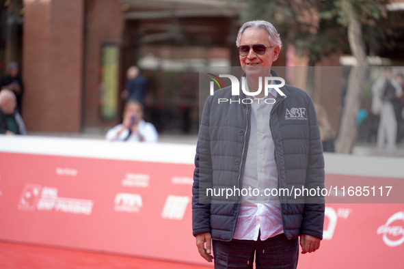 Andrea Bocelli attends the ''Andrea Bocelli 30 - The Celebration'' photocall at Auditorium Parco Della Musica in Rome, Italy, on October 20,...